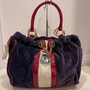 Juicy Couture velour bag - blue/red